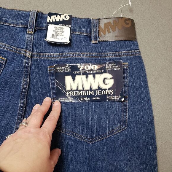VINTAGE MENS MWG Low rise bootcut JEANS 36x27 - Picture 7 of 14